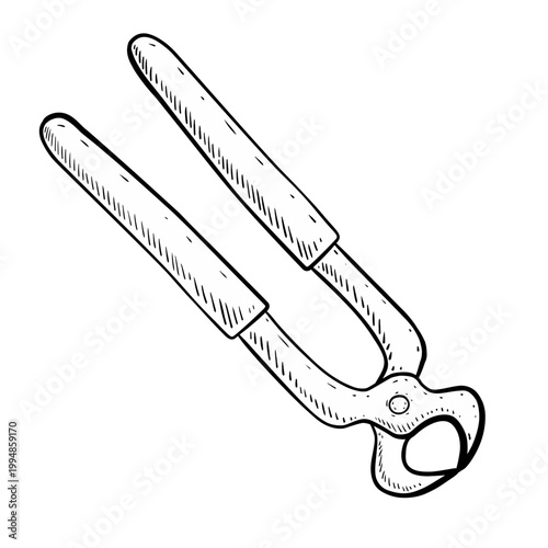 Sketch illustration of tower pincer