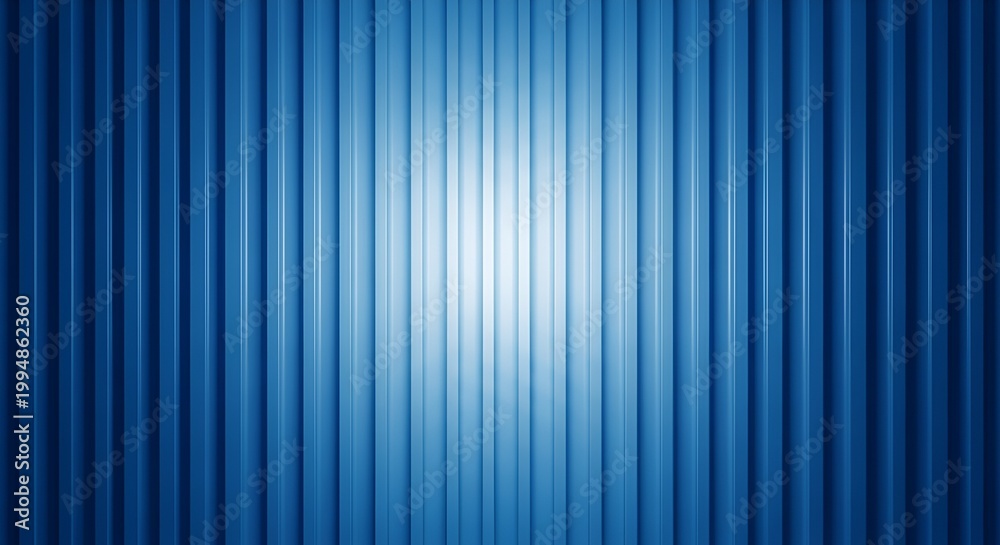 Obraz premium Abstract Blue Vertical Ribbed Background with Soft Light Gradient