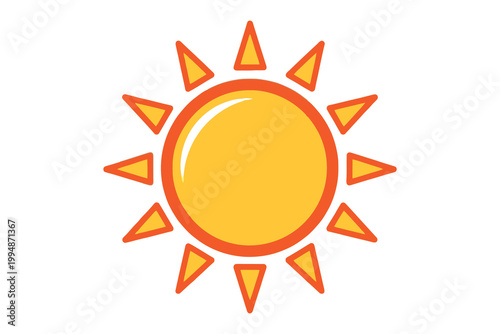 Cartoon sun illustration a bright and cheerful solar symbol