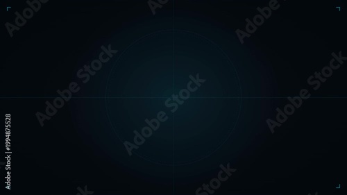 Cyan Neon HUD Countdown Timer Five Seconds Tech Digital Loop on Dark Background