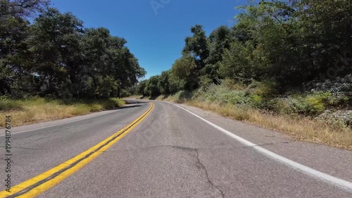 Palomar Mt Highway to the Stars Downhill Driving Plate Foothill Front View 04 California USA