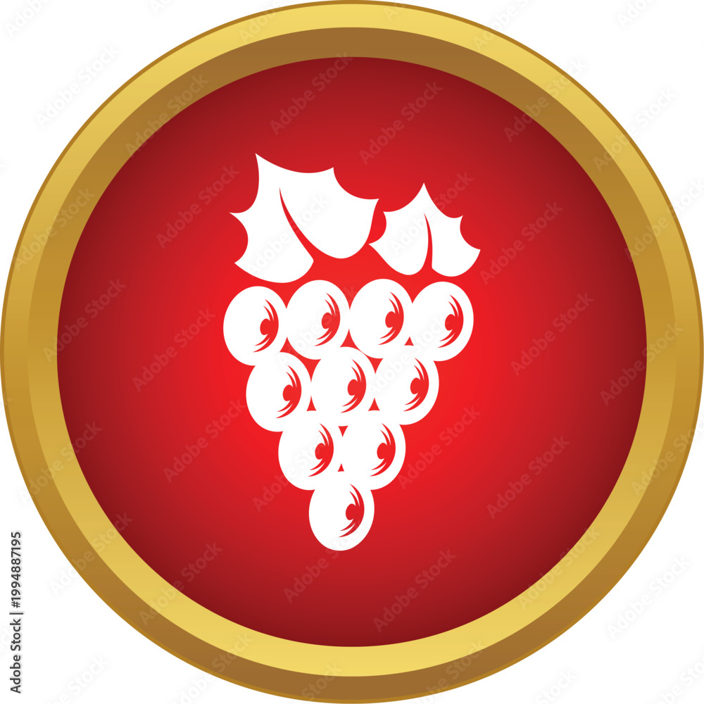 Naklejka premium Grapes icon representing wine production and harvest