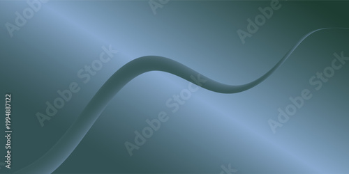 Copy Space abstract background with smooth Curve lines in green and blue colors