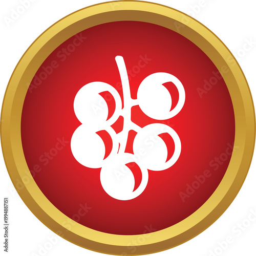 White grape bunch silhouette illustrating fruit, harvest, and viticulture concepts