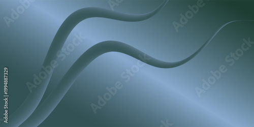 Copy Space abstract background with smooth Curve lines in green and blue colors