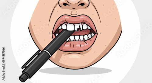 Vector illustration of mouth and teeth dental health concept