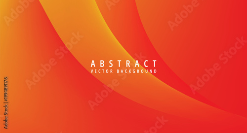 An abstract vector background with a vibrant gradient of orange hues and smooth curved lines