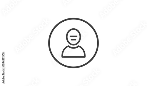 Minimalist icon of a gender-neutral human figure with an equals sign, symbolizing equality and diversity in a modern, abstract design.