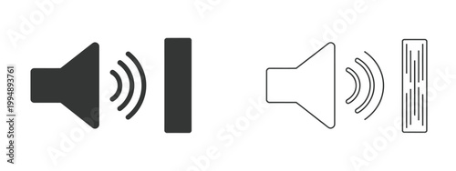Soundproof vector icon set, acoustic insulation signs, and acoustic panels icons for noise control and architectural design systems