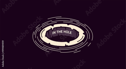 Stylized illustration of a dark abyss with rough edges and swirling lines