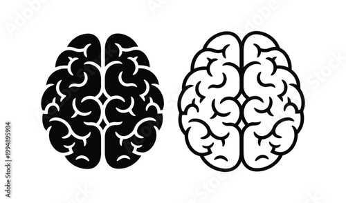 Detailed black and white illustration of human brains, showcasing intricate patterns and lobes, emphasizing the complexity and beauty of the mind.