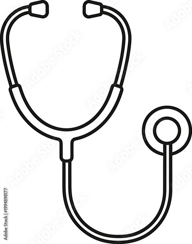 Classic stethoscope with dual earpieces and chest piece