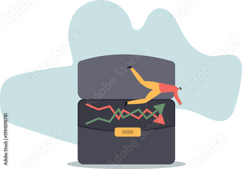 Financial investment volatility, uncertainty or change in business and stock market due to Coronavirus crisis.human life and situation.