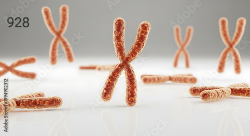 A graphic illustration of chromosomes in a scientific design