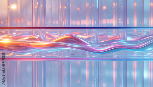 Abstract colorful vector background with bright glowing lines and dynamic motion design