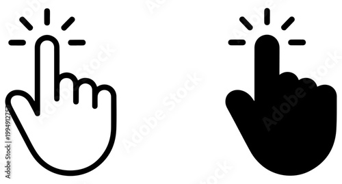hand cursor click icon vector