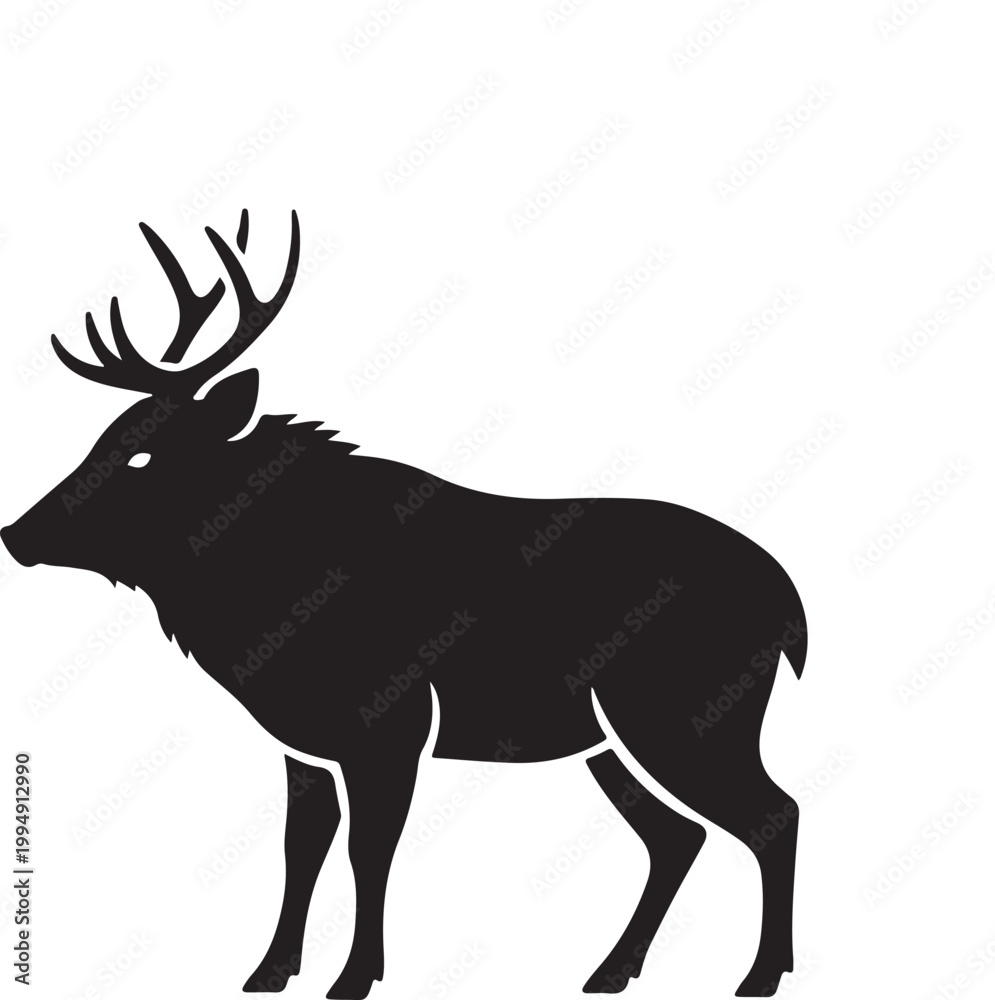 Fototapeta premium deer silhouette vector