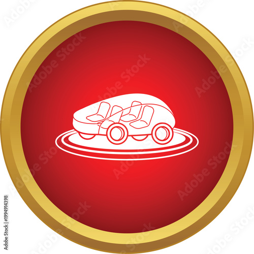 Driverless autonomous car displaying future technology concept