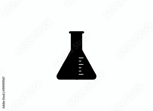 Fotografija Flask of Science: A minimalist depiction of a classic flask, a cornerstone of scientific exploration