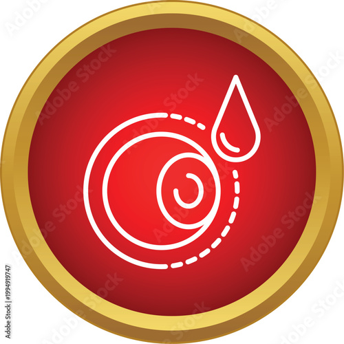 Eye with a falling tear representing ophthalmic health and care