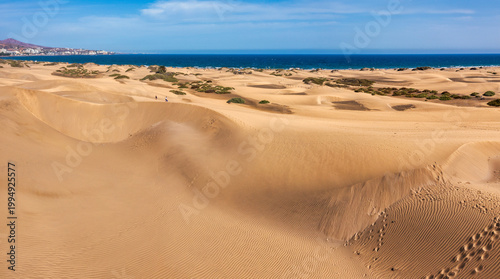 Tableau sur toile View of the Natural Reserve of Dunes of Maspalomas, in Gran Canaria, Canary Islands, Spain