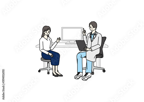 医師と患者の診察・相談シーン