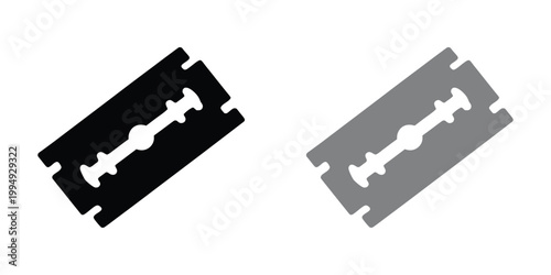 Razor Blade icon vector, shaving razor silhouette vector, blade razor icon