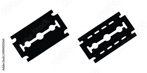 Razor Blade icon vector, shaving razor silhouette vector, blade razor icon