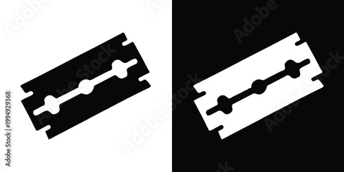 Razor Blade icon vector, shaving razor silhouette vector, blade razor icon
