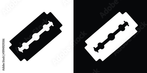 Razor Blade icon vector, shaving razor silhouette vector, blade razor icon