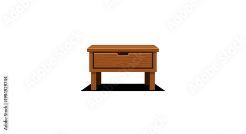 brown wooden nightstand with one drawer