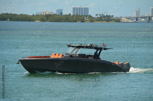 High-end Motorboat Powered by Four Outboard Engines