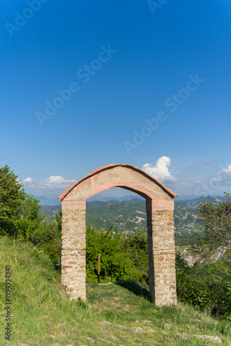 Albania old medieval castle Varosh, in Ndroq, Tirana. ruin