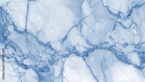 Blue marble texture with white and grey veining patterns surface