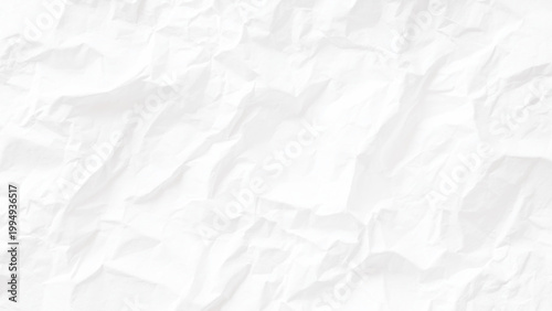 White crumpled paper texture background with creases and folds