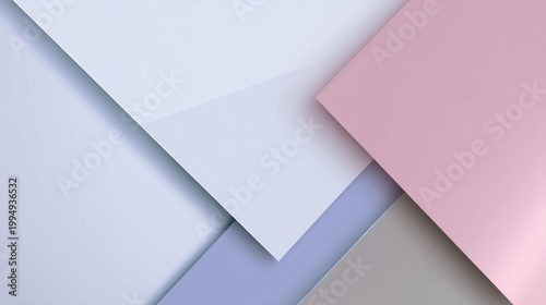 A soft and modern abstract image featuring layered geometric shapes in subtle pastel colors, creating a serene visual effect.