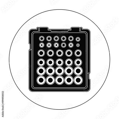 Black electrical connector with multiple holes
