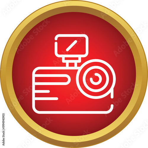 Action camera icon representing digital video recording and content creation
