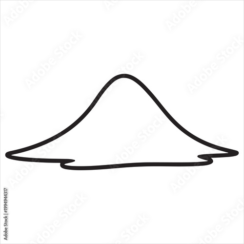 Classic bell curve illustration depicting normal distribution of data