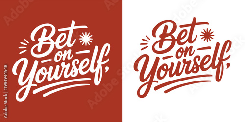 Hand-drawn lettering design promoting self-confidence and personal growth inspiring phrase