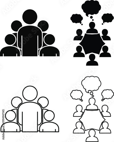 Teamwork Leadership Communication Vector