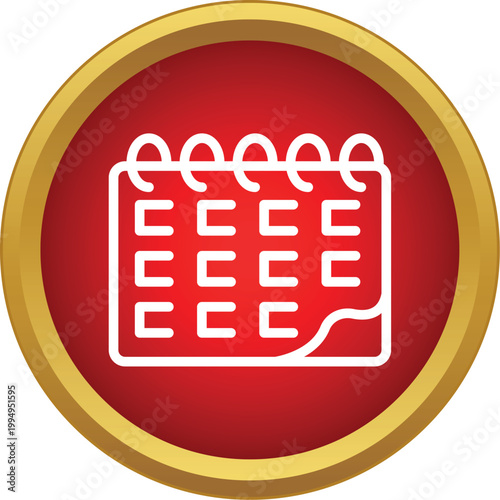 Calendar icon visualizing time management, appointments, and deadlines