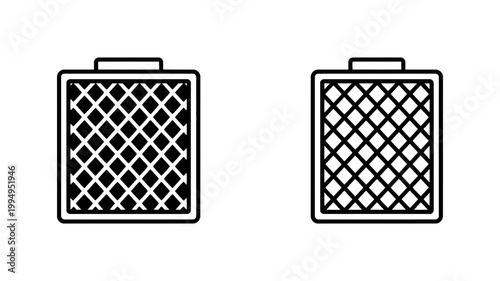 Simple icon of a speaker or sound system grille with equipment technology performance loudspeaker