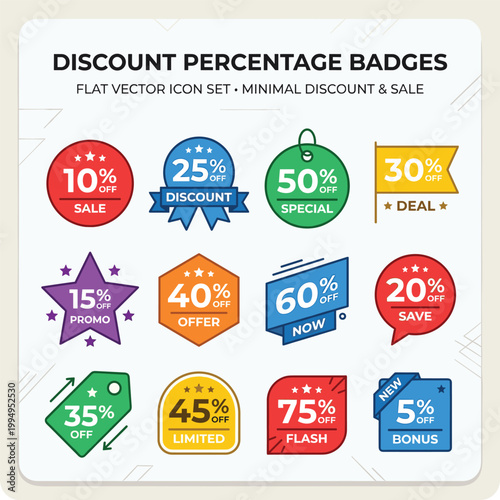 Discount Percentage Badges Discount Badges With Ribbon