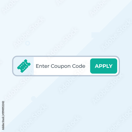 Tablou pe pânză Coupon Code Input Coupon Code Entry With Input Field