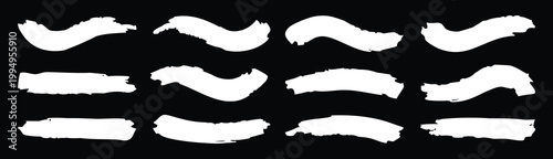 Brush. new brush stroke set. Brush strokes, ink paint brushes, grunge lines. Rectangle text box for social media and network. vector illustration,