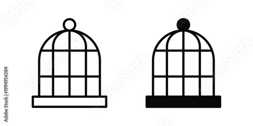 Bird cage icon. glyph style icon. Stroke icons