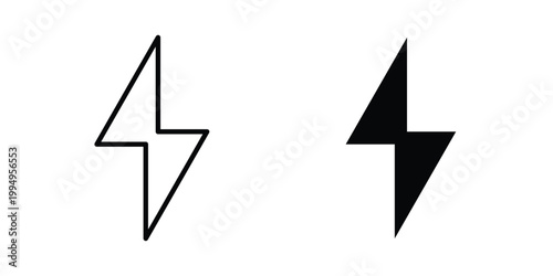 Bolt icon. glyph style icon. Stroke icons