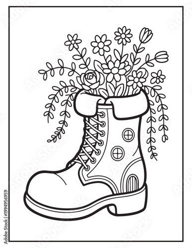 Blooming Fairy Homes coloring pages 