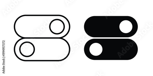 Button on off icon. glyph style icon. Stroke icons